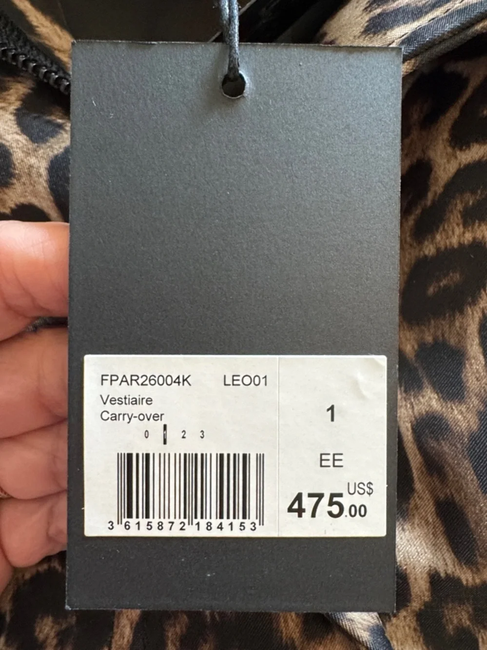 The Kooples Leopard Print Waterproof Parka Jacket Size 1 (Small) NWT